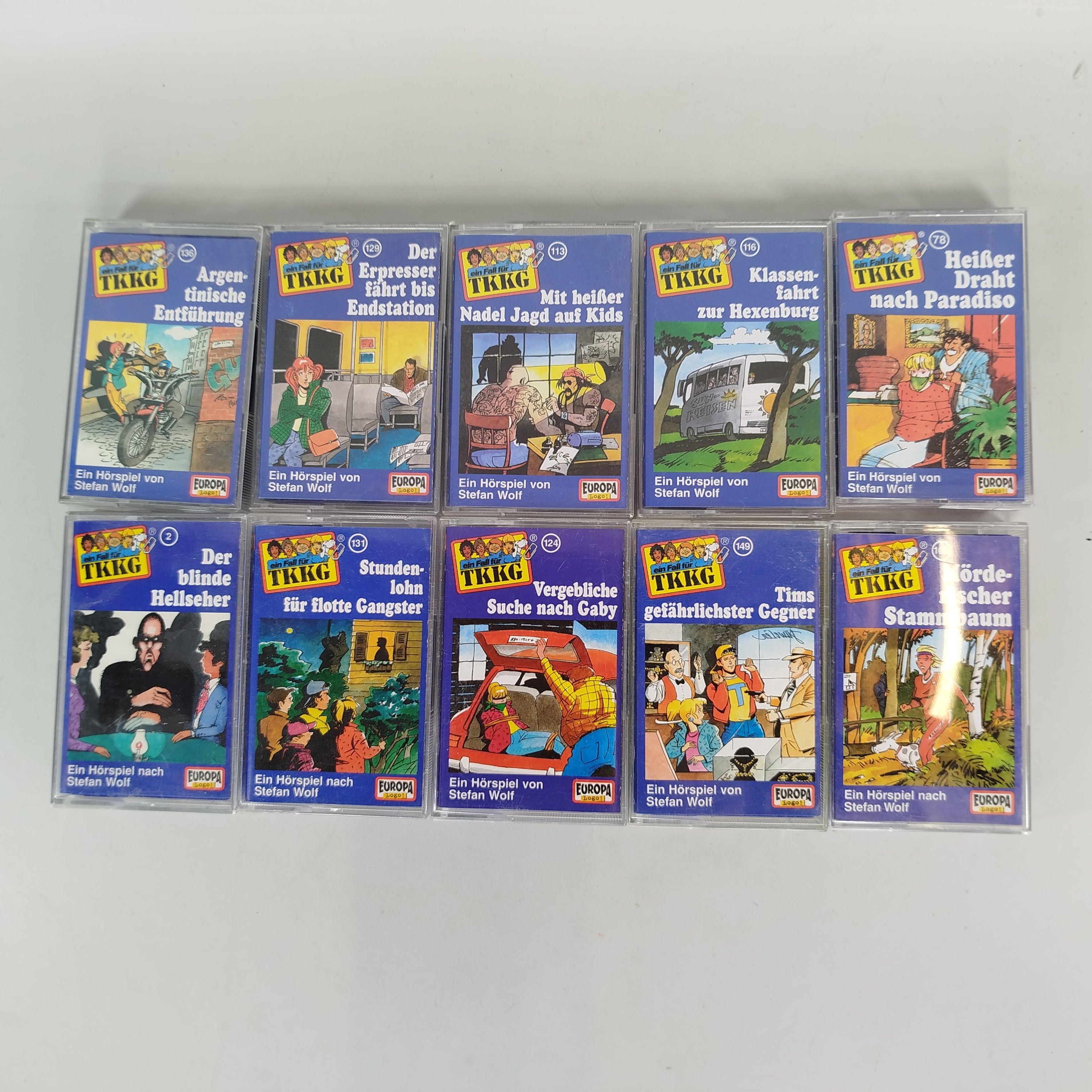 Europa TKKG Hörspiel-Kassetten-Sammlung (10 Titel)